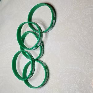 Coors light St. Patricks Day rubber bracelets, set of 5, NEW